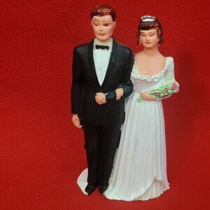 Vintage Wedding Cake Topper Bride And Groom